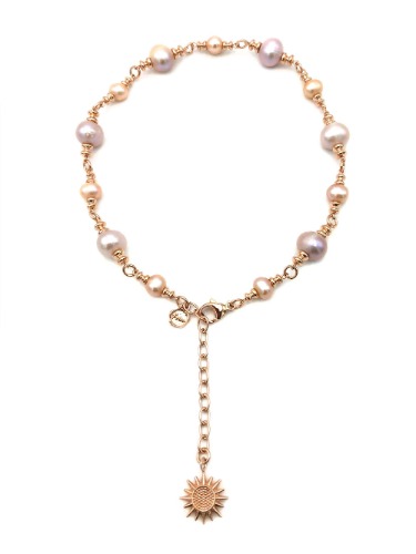SOL&amp;PEARLS NECKLACE (ROSE)